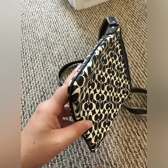 Black and White Coach Crossbody Bag - Picture 4 of 14